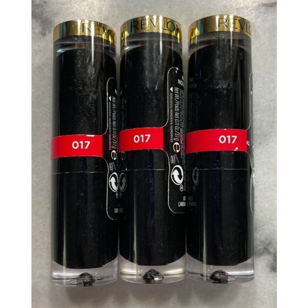 Revlon Super Lustrous Shine Lipstick 017 Love Is On Lot of 3
